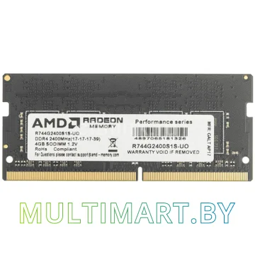 Оперативная память AMD 4GB DDR4 SODIMM PC4-19200 (R744G2400S1S-UO)